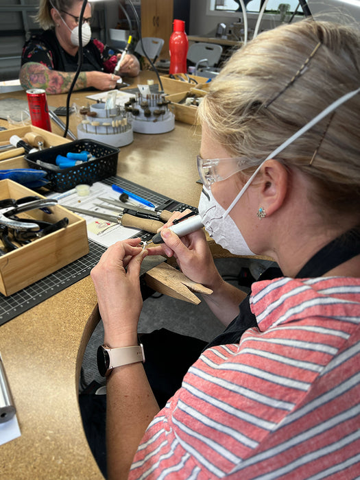 Silver Ring with Bezel Set Gemstone Workshop