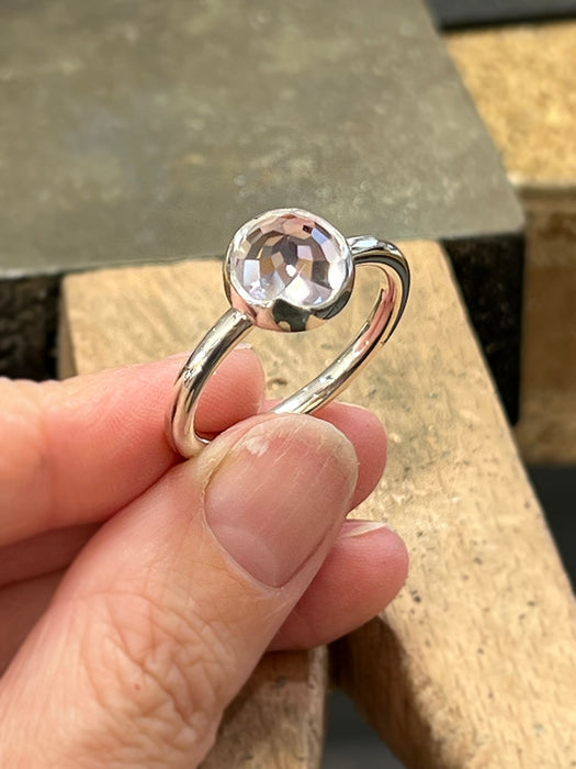 Silver Ring with Bezel Set Gemstone Workshop